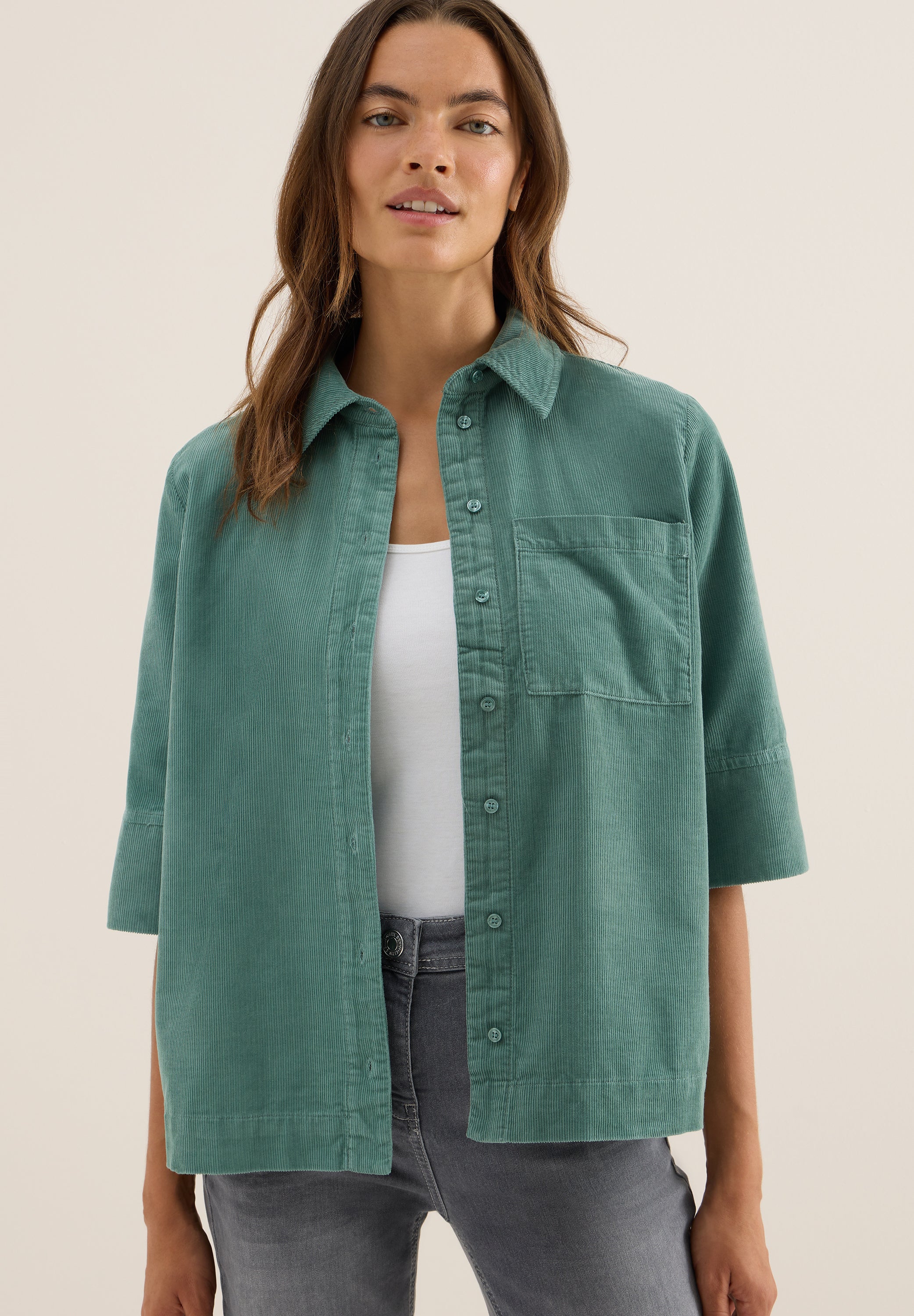 Cord Hemdbluse
