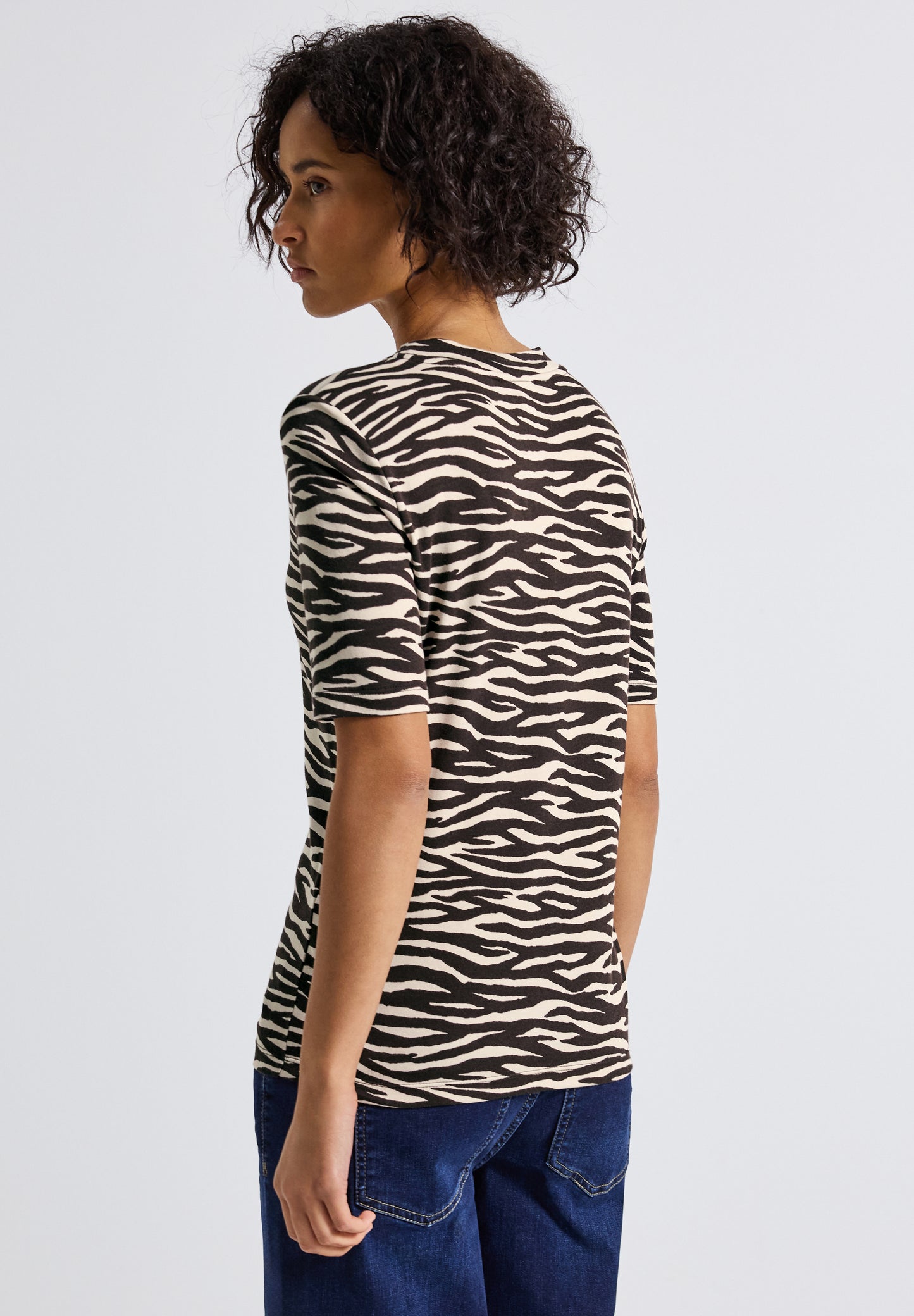 T-Shirt mit Zebra Print