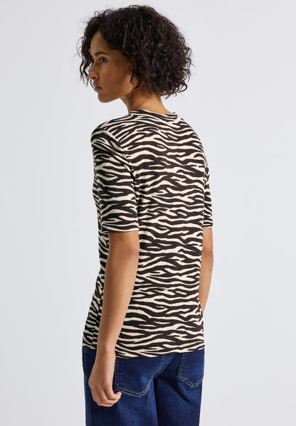 T-Shirt mit Zebra Print