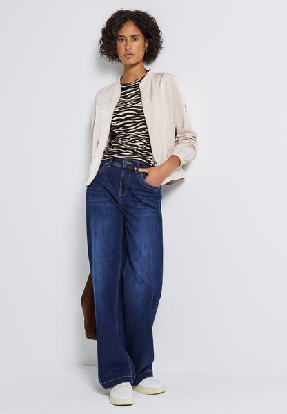 T-Shirt mit Zebra Print