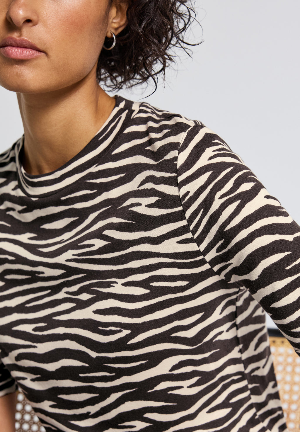 T-Shirt mit Zebra Print