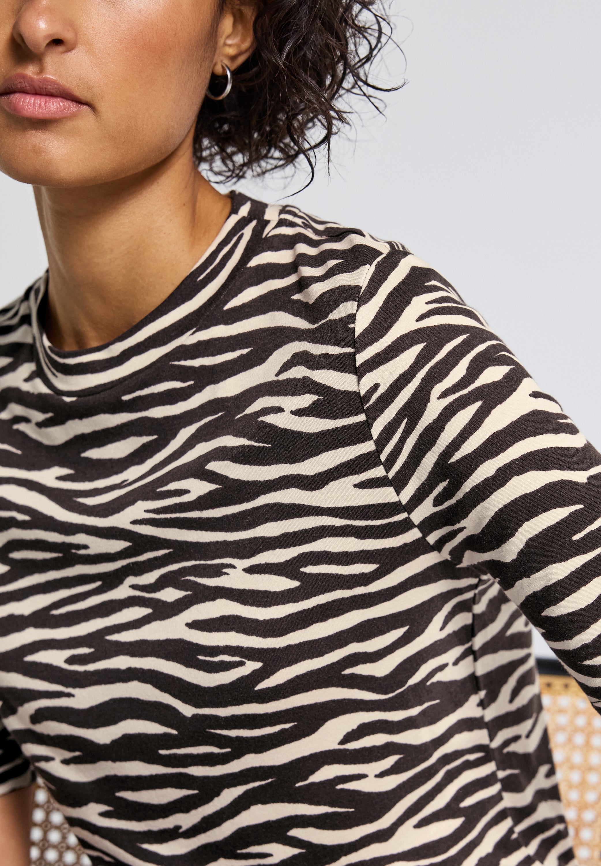 T-Shirt mit Zebra Print