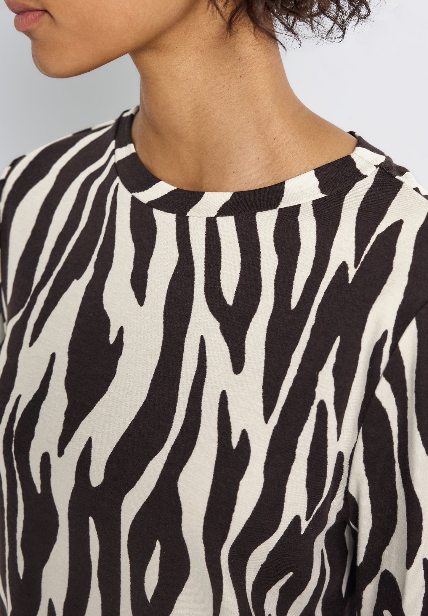 Basic T-Shirt mit Raffung