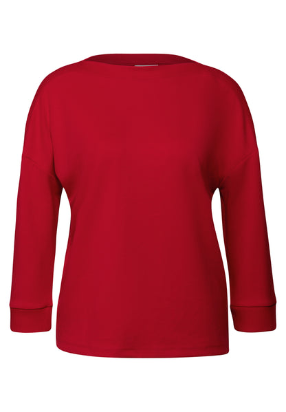 Shirt mit U-Boot-Ausschnitt