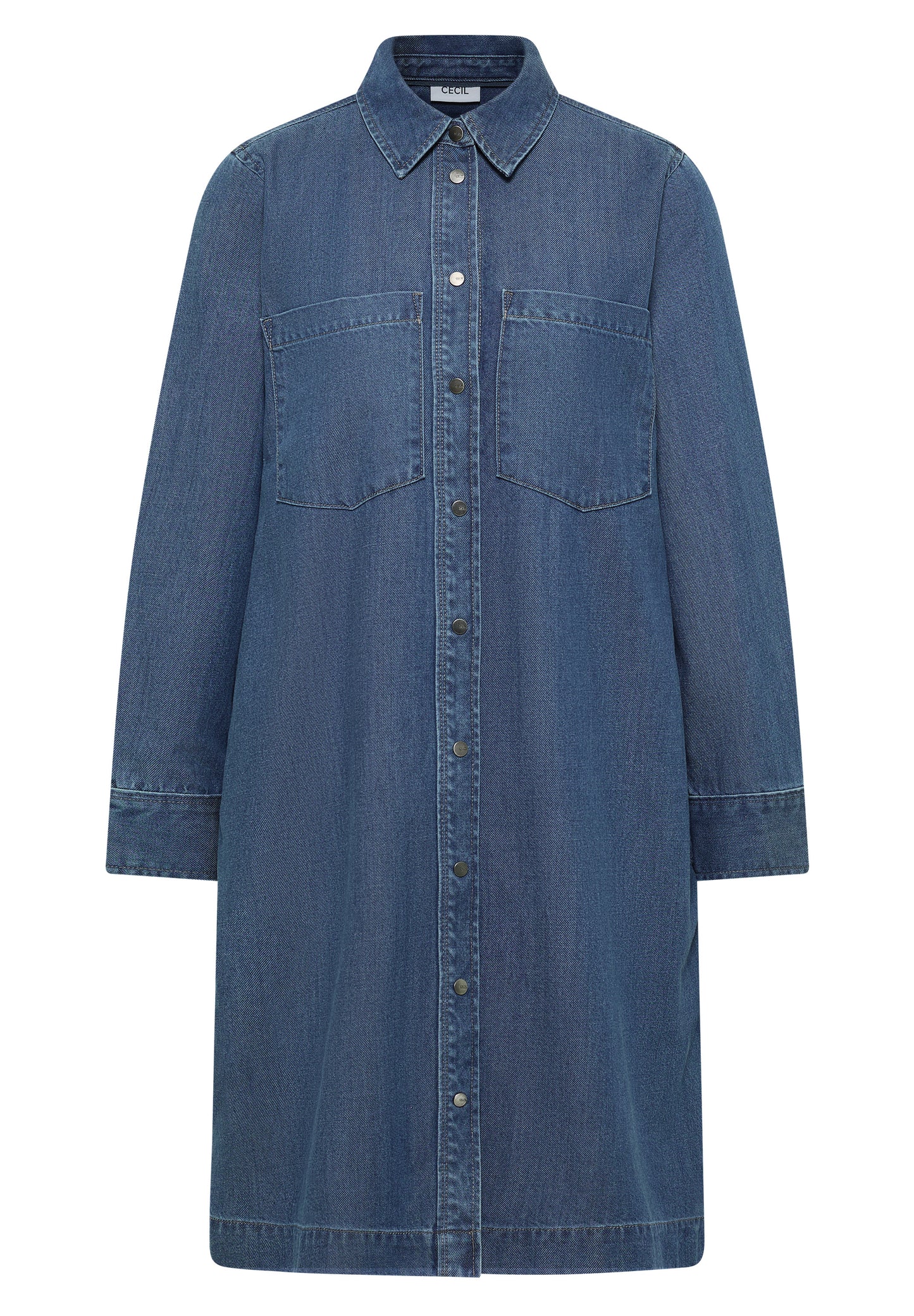 Denim-Look Kleid