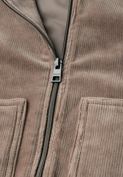 Cordjacke mit Zipper