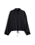 Oversize-Hemdbluse Flimmer aus Satin von Opus