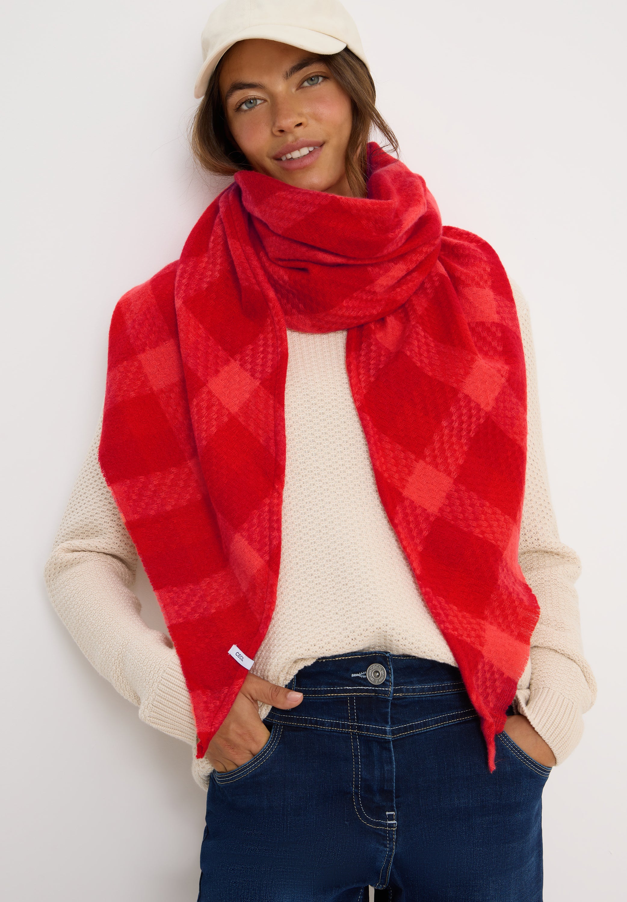 Kariertes Dreieckstuch