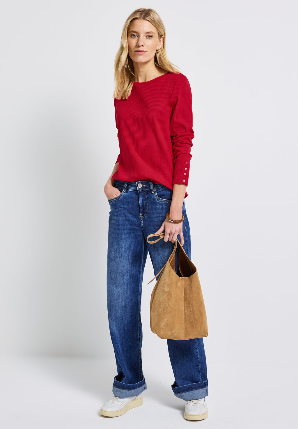 Shirt mit Rippstruktur