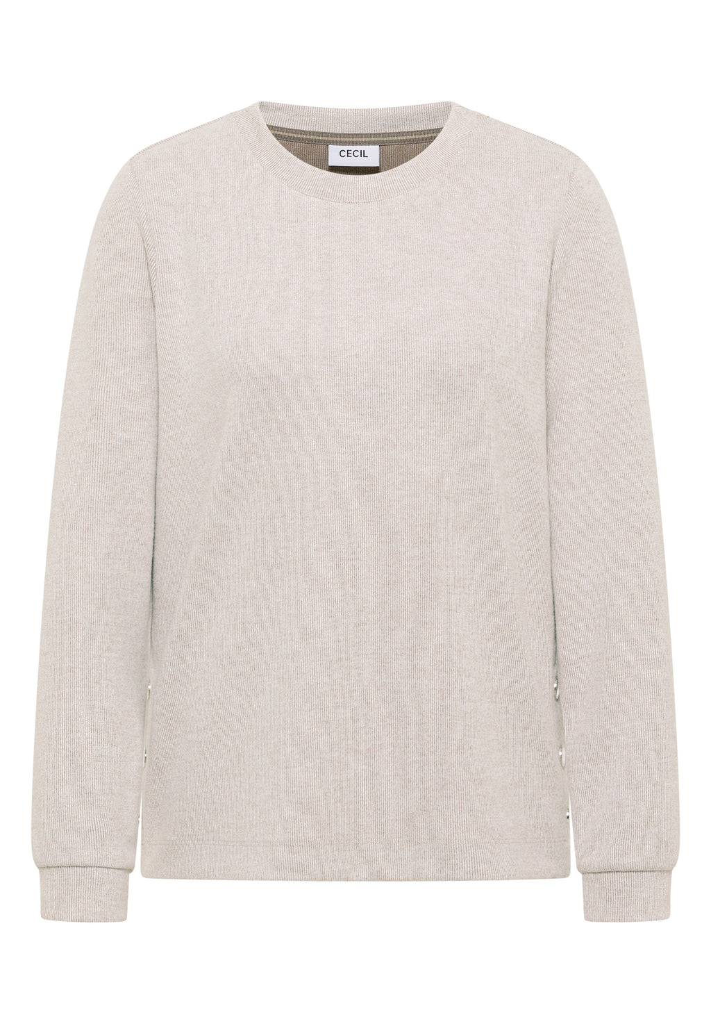 Melange Shirt mit Knöpfen