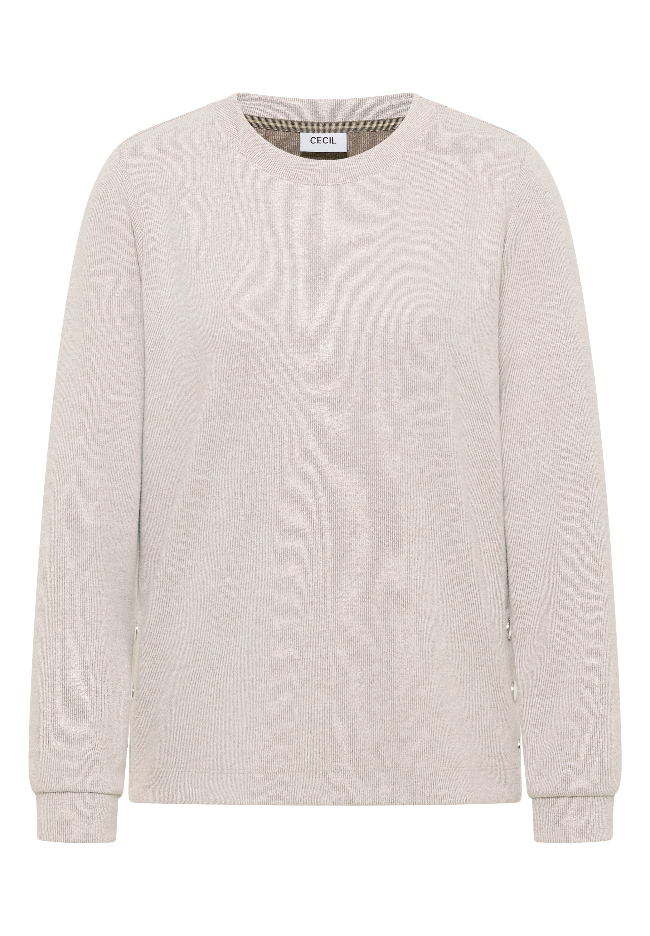 Melange Shirt mit Knöpfen