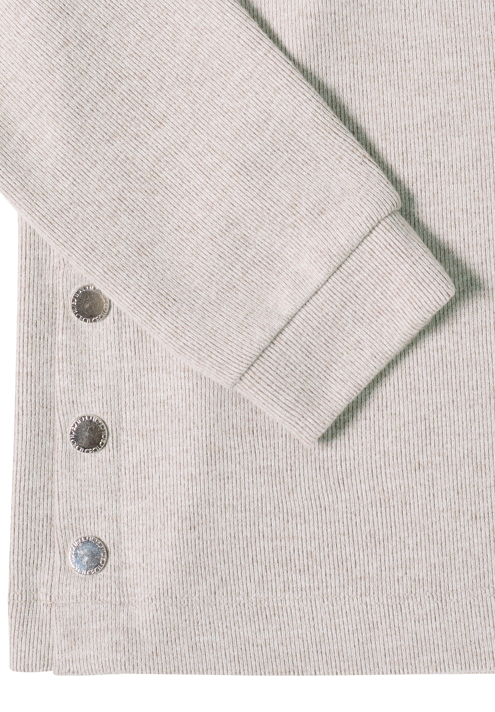 Melange Shirt mit Knöpfen