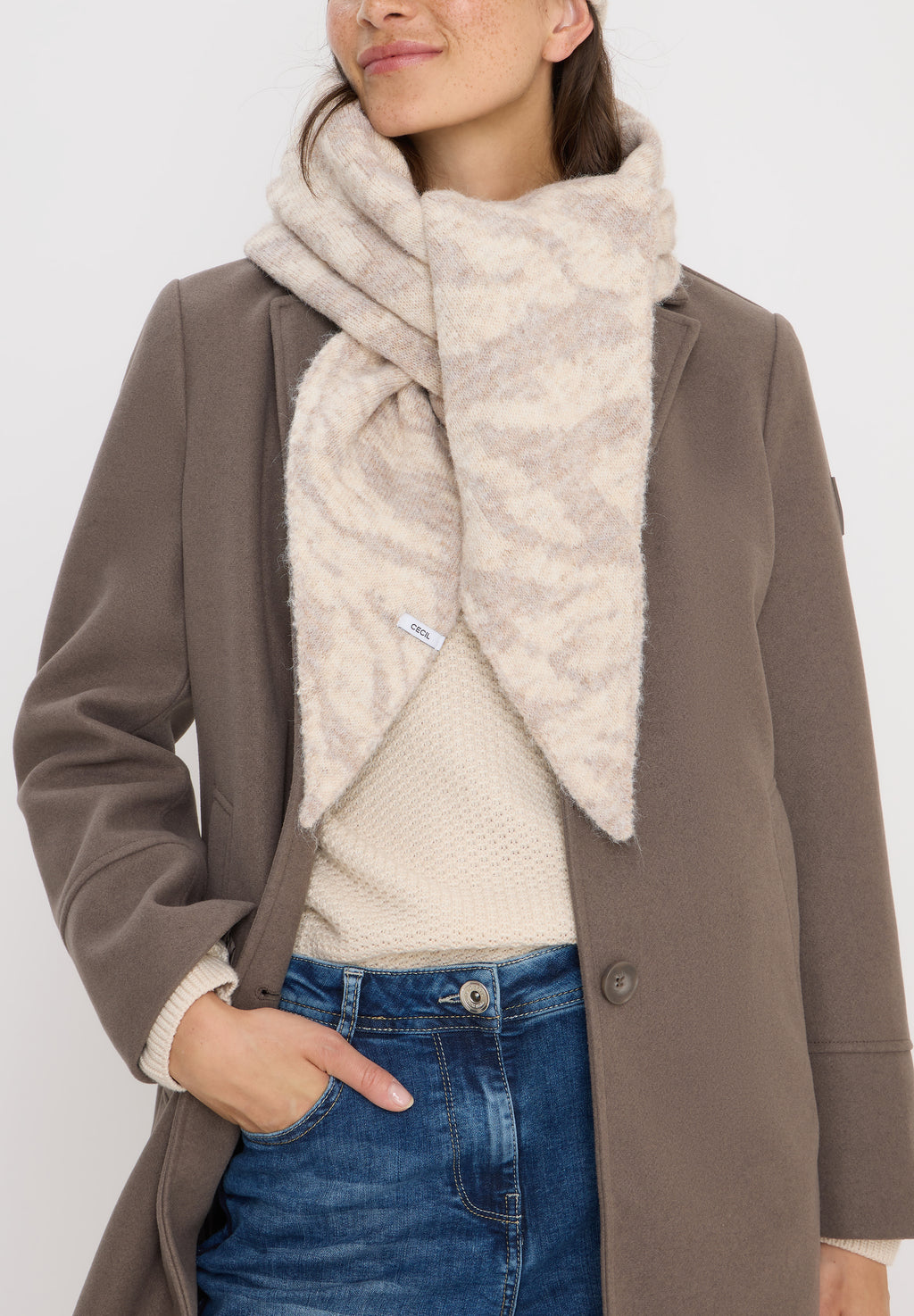 Dreieckstuch mit Zebramuster