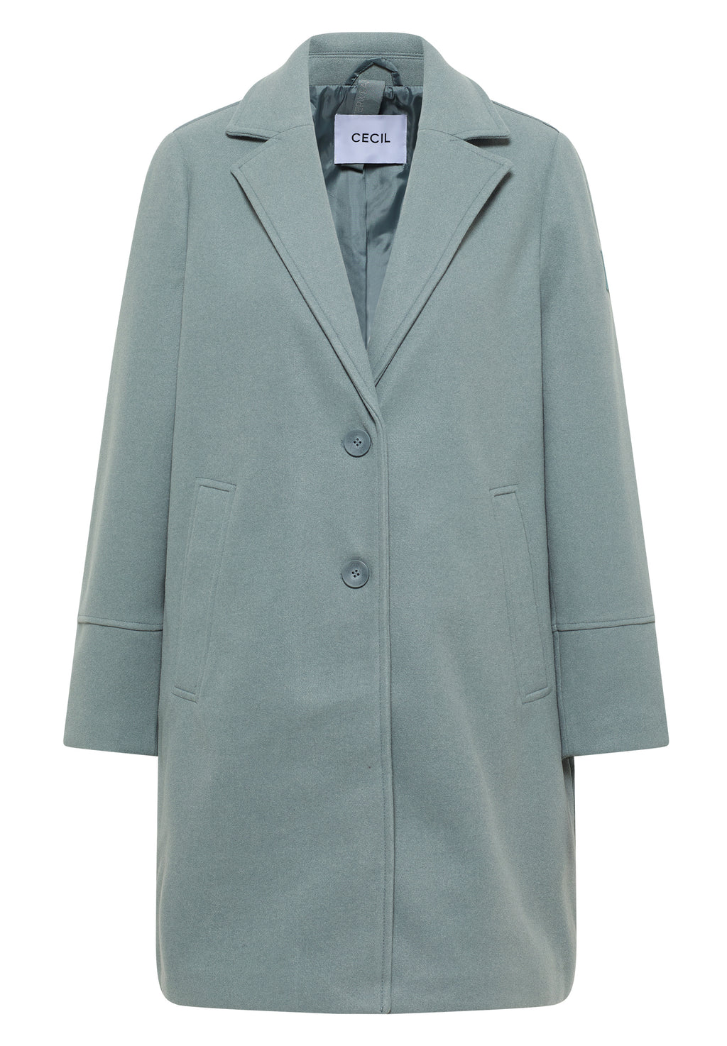 Woll-Optik Revers-Mantel