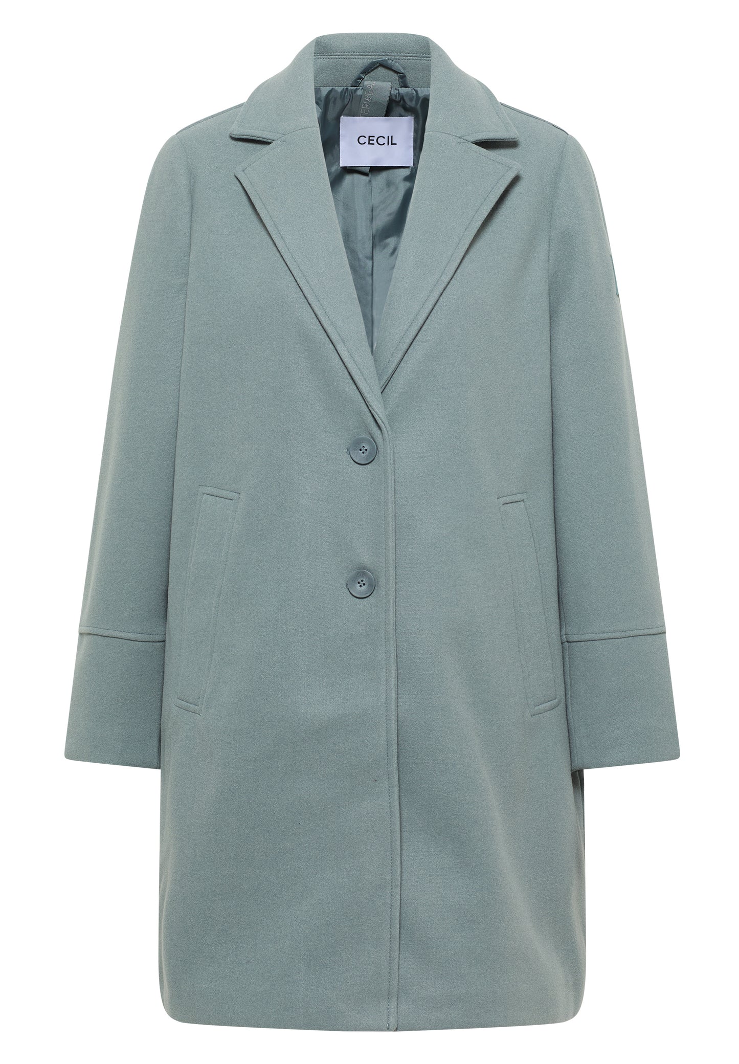 Woll-Optik Revers-Mantel