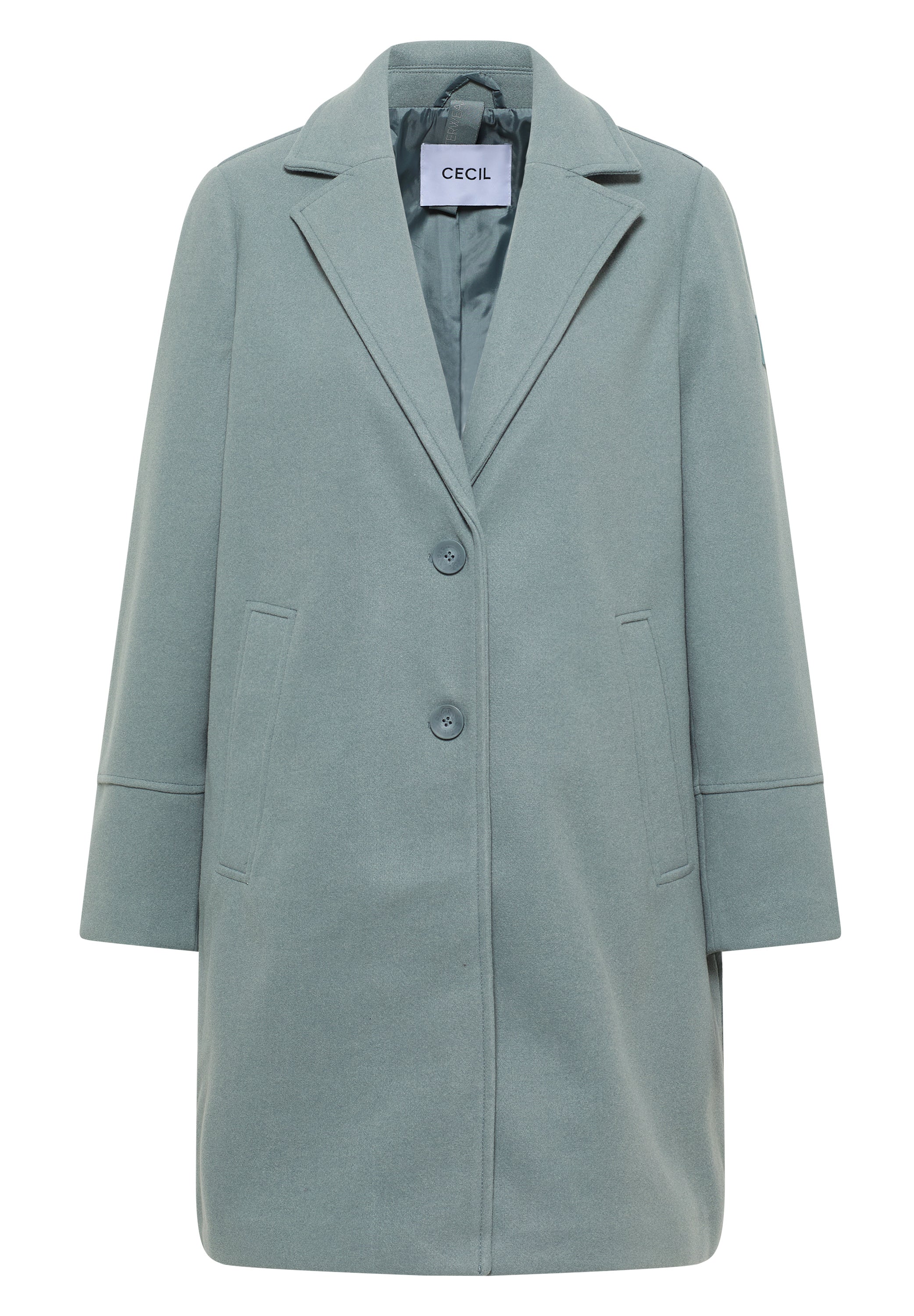 Woll-Optik Revers-Mantel