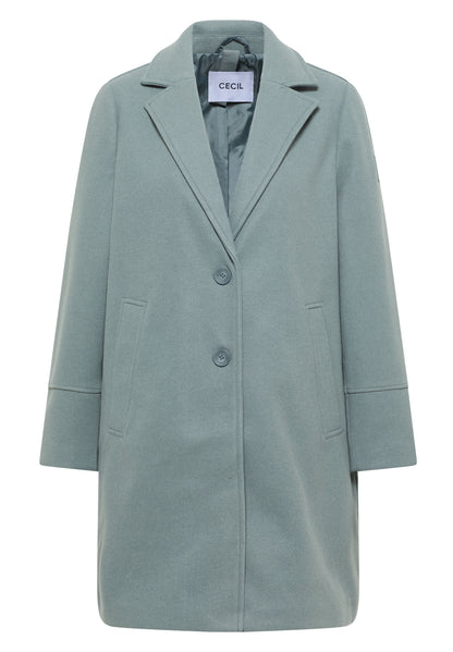 Woll-Optik Revers-Mantel