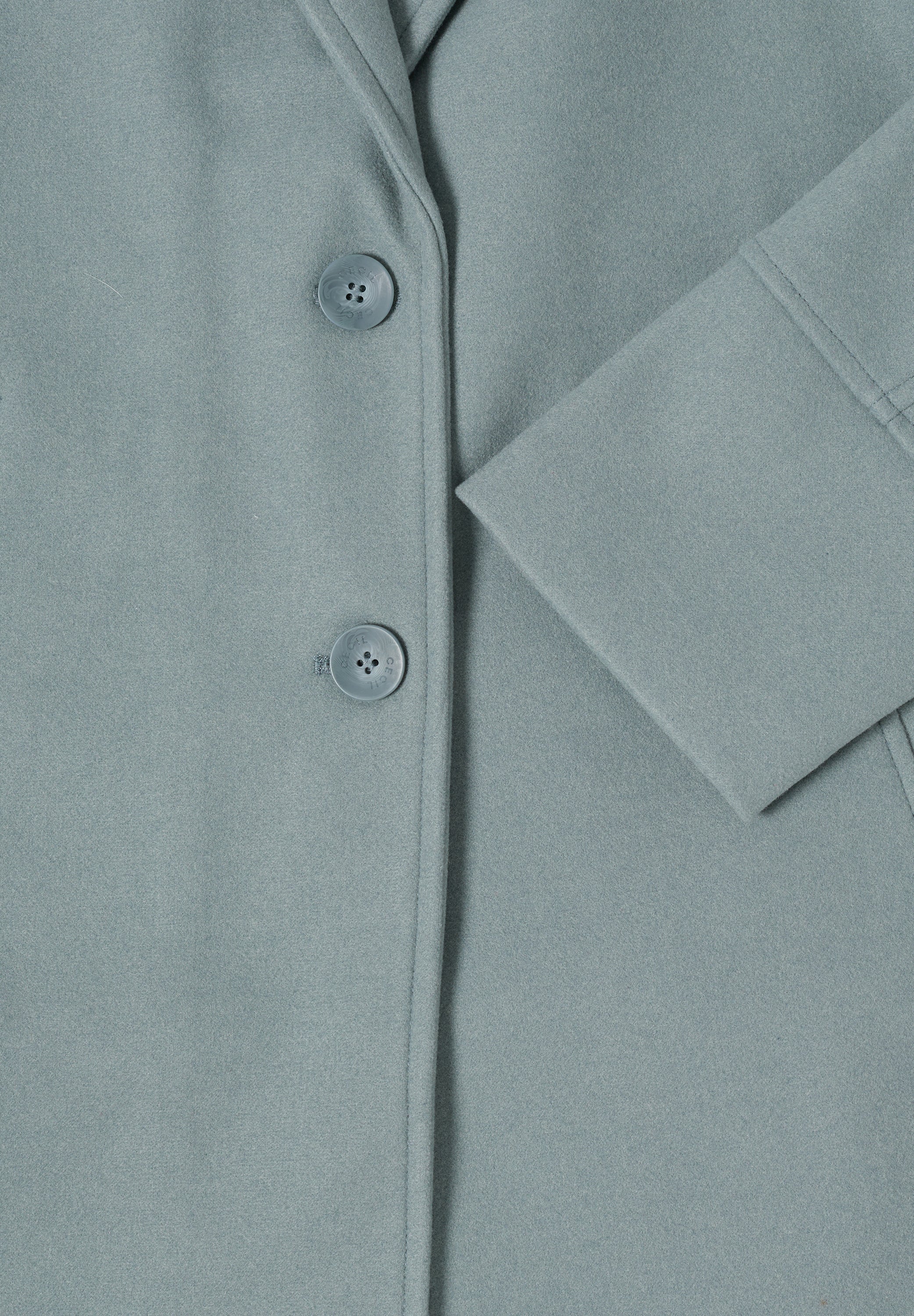 Woll-Optik Revers-Mantel