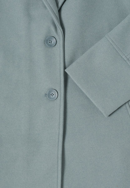 Woll-Optik Revers-Mantel