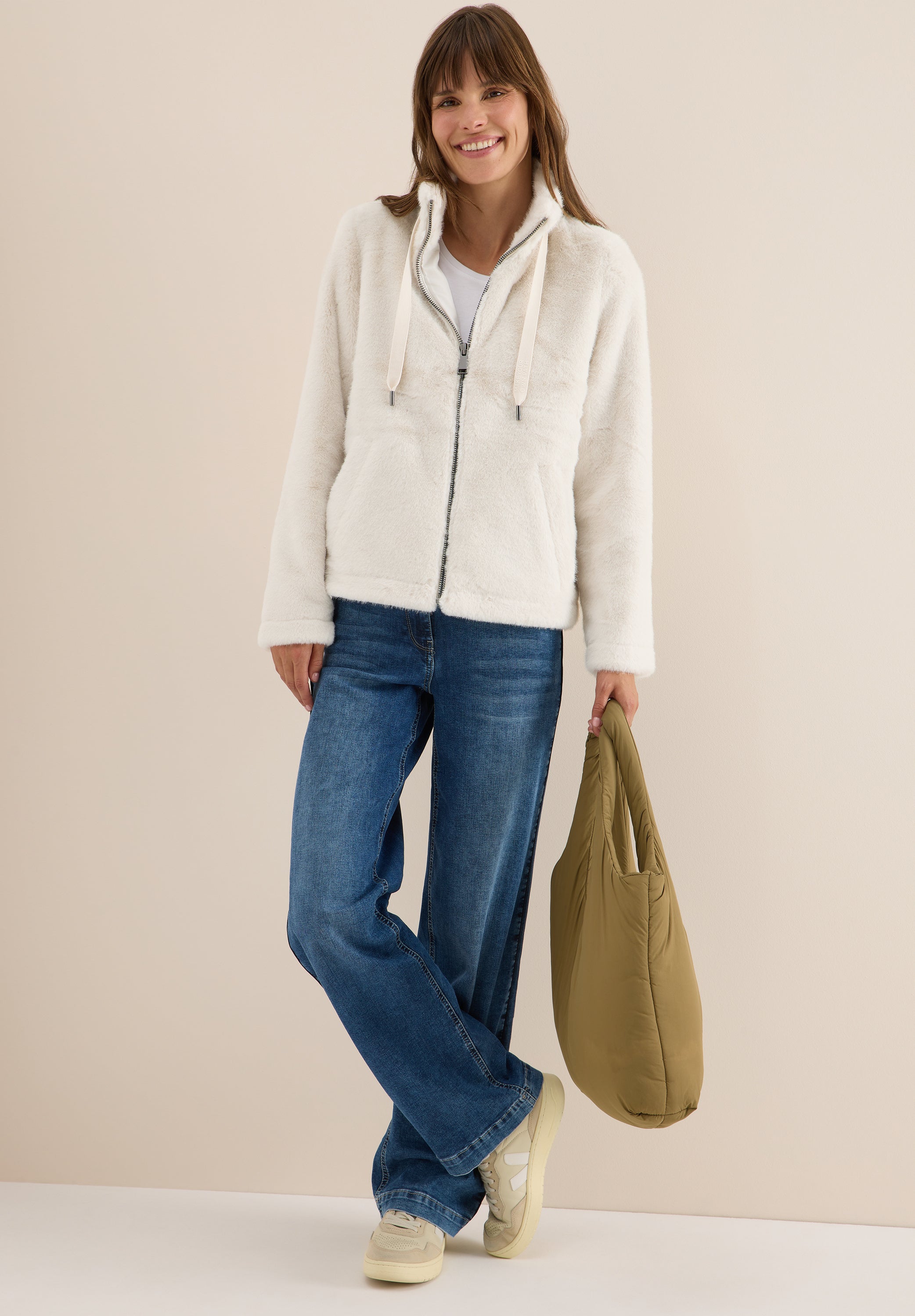 Kurze Fellimitat Jacke