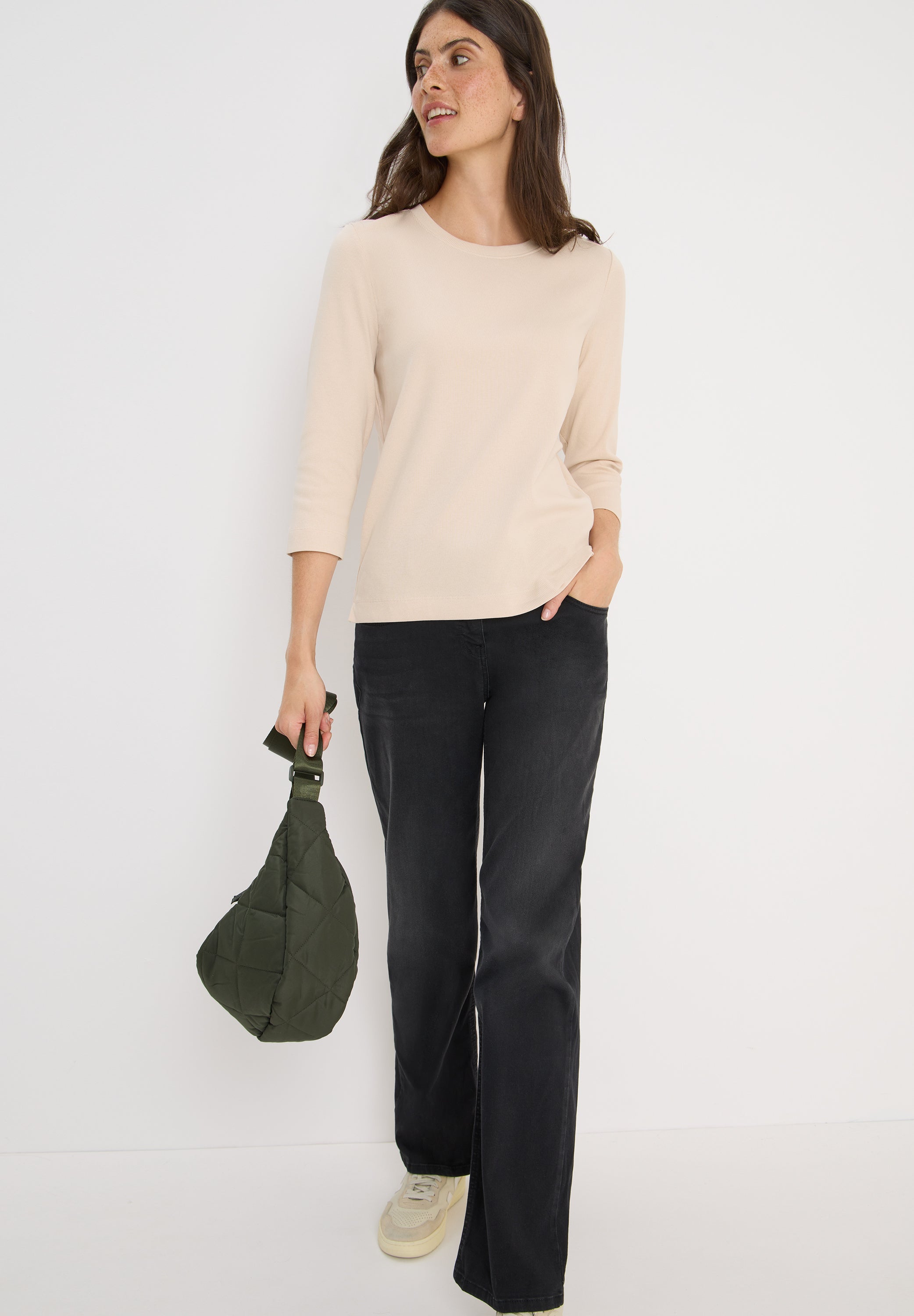 Shirt mit Rippstruktur