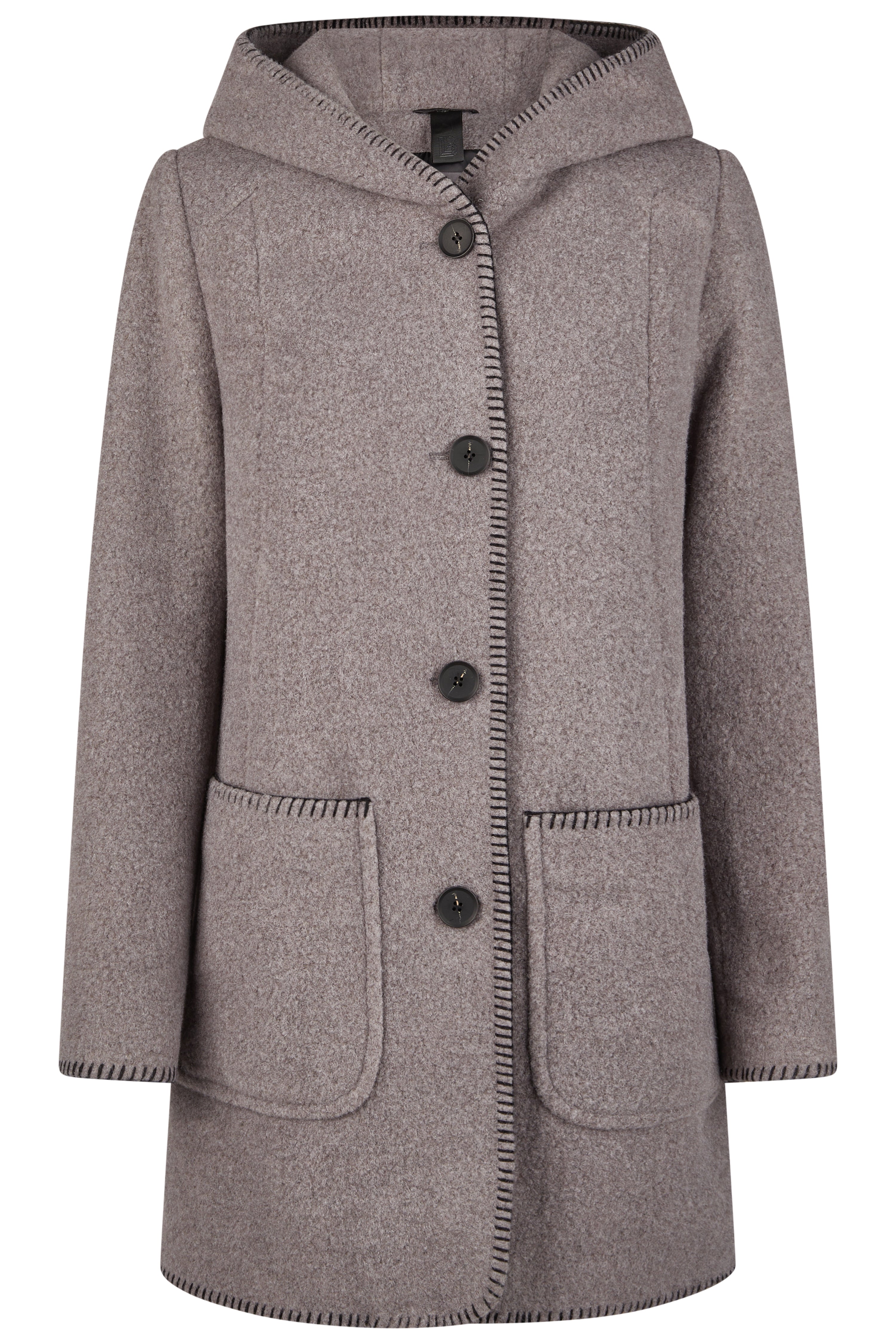 Wolljacke mit Kapuze