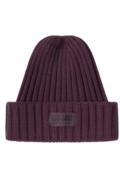 Strickmütze in Unifarbe