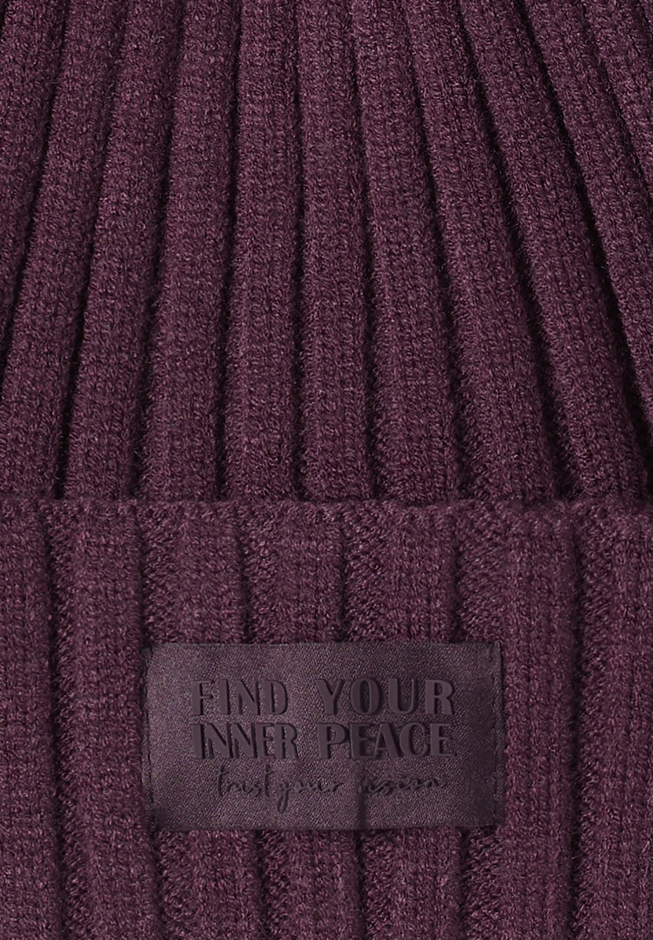 Strickmütze in Unifarbe