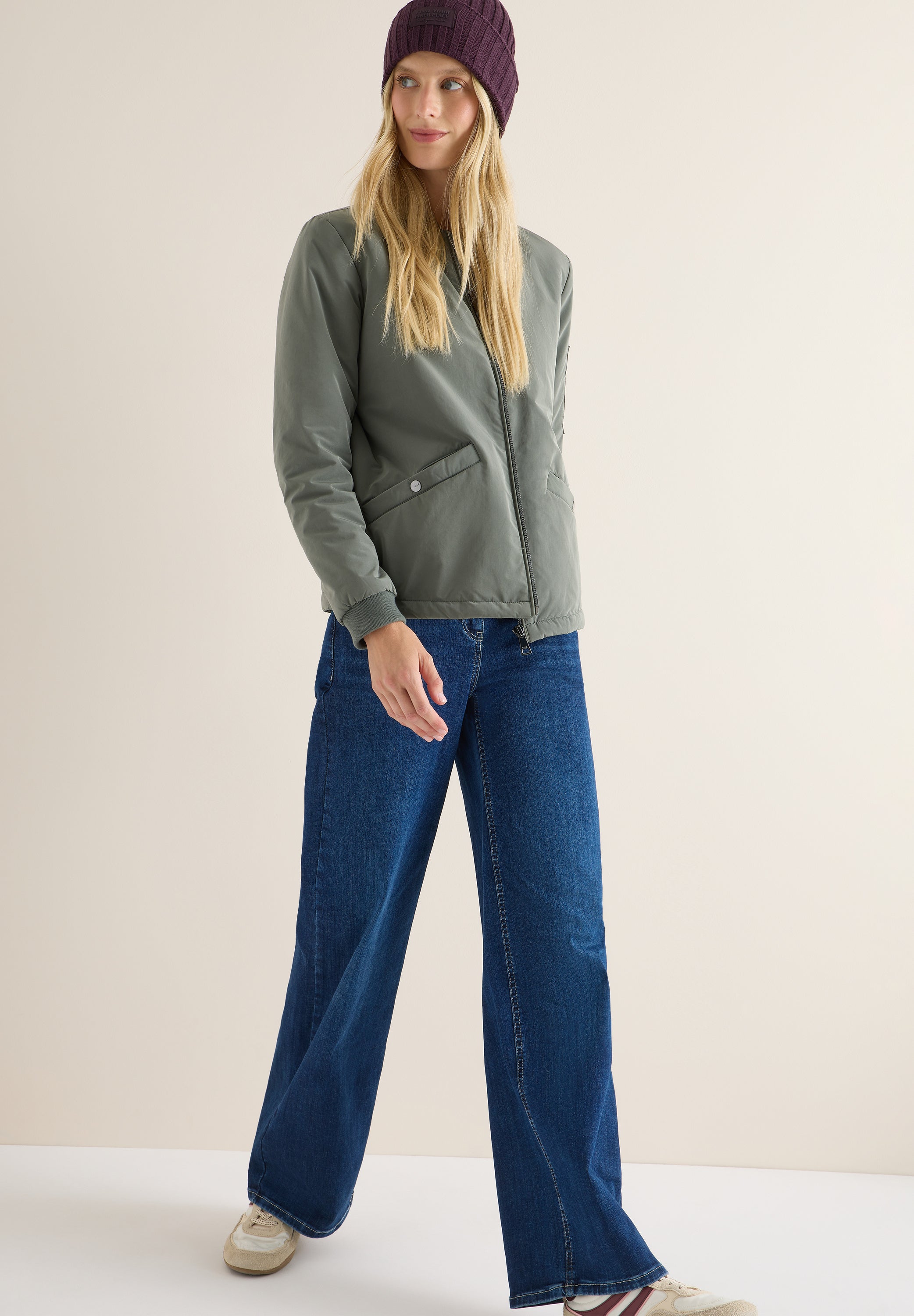 Strickmütze in Unifarbe