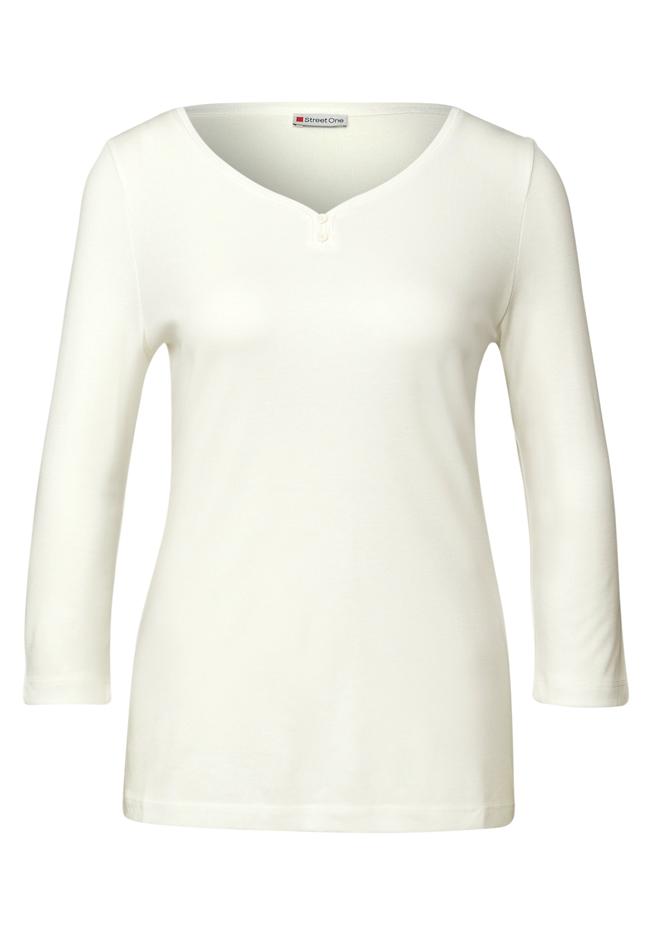 Basic Shirt mit Knopfdetail