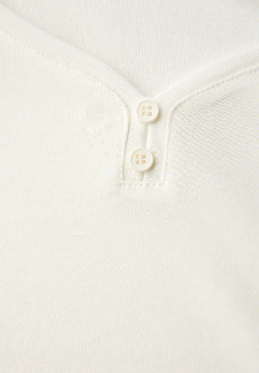 Basic Shirt mit Knopfdetail