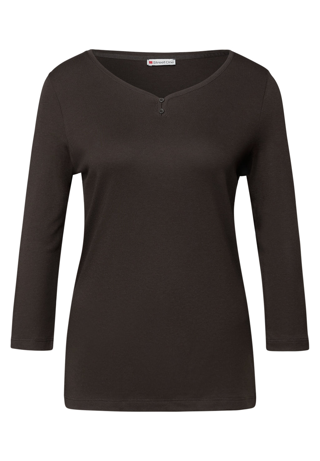 Basic Shirt mit Knopfdetail