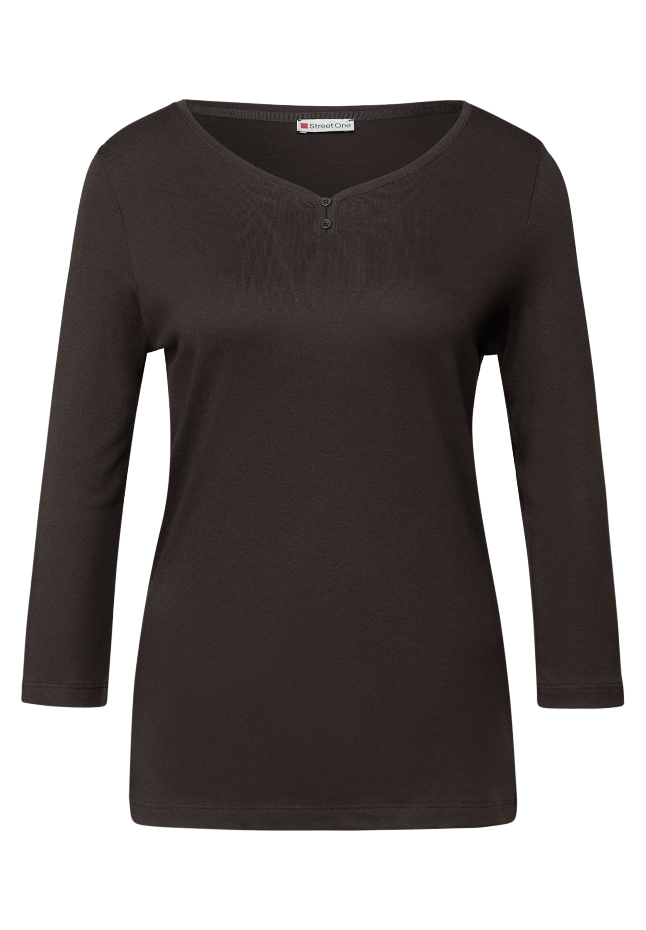 Basic Shirt mit Knopfdetail