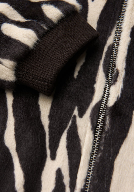 Fake Fur Zebra Blouson