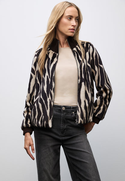 Fake Fur Zebra Blouson