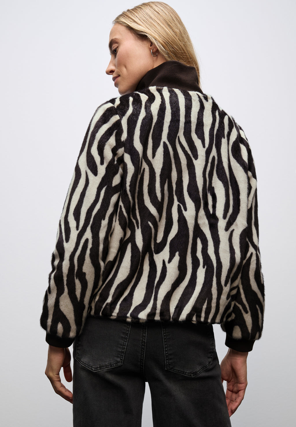 Fake Fur Zebra Blouson