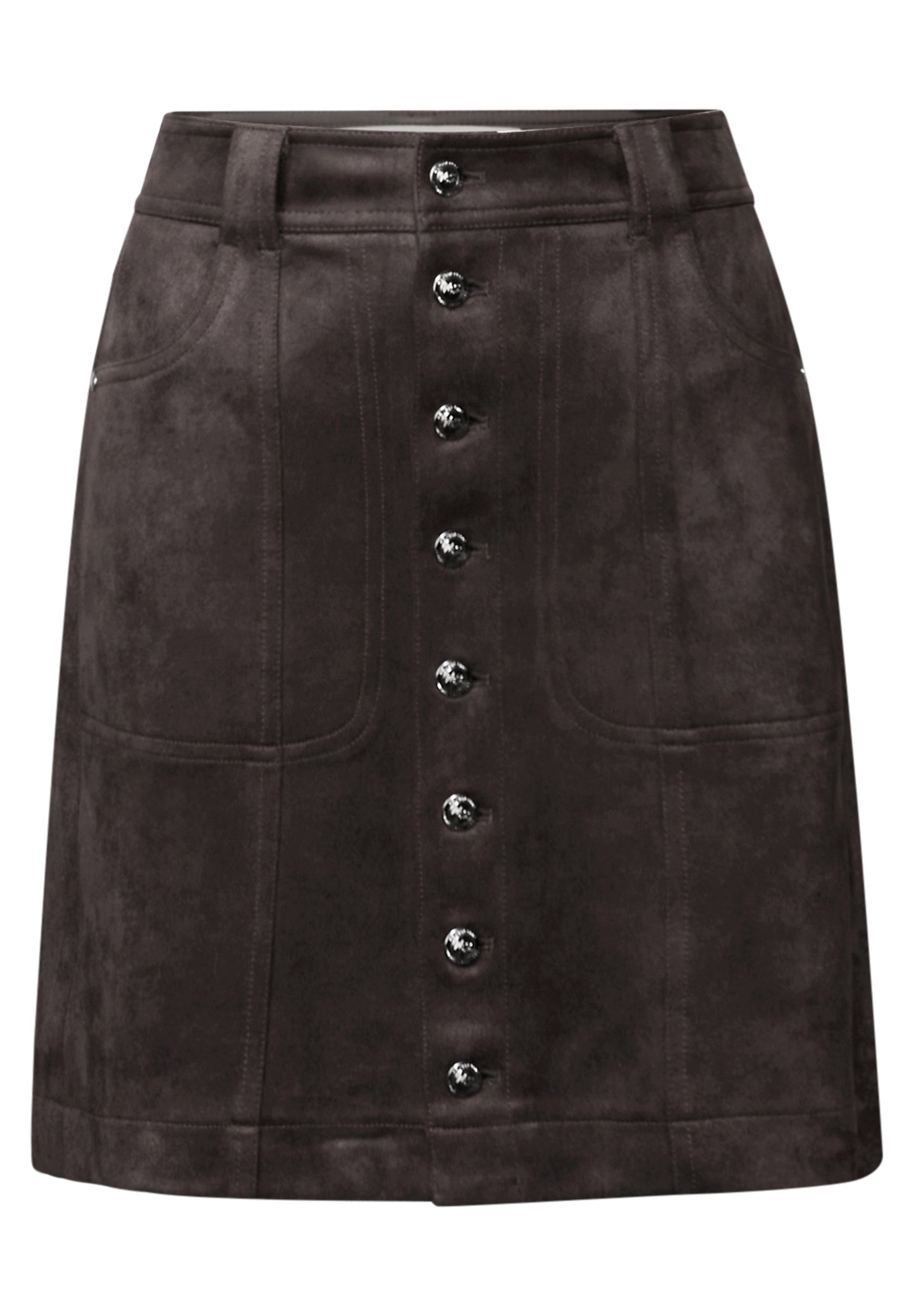 Veloursrock mit Knöpfen