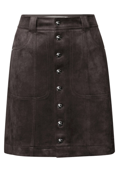 Veloursrock mit Knöpfen