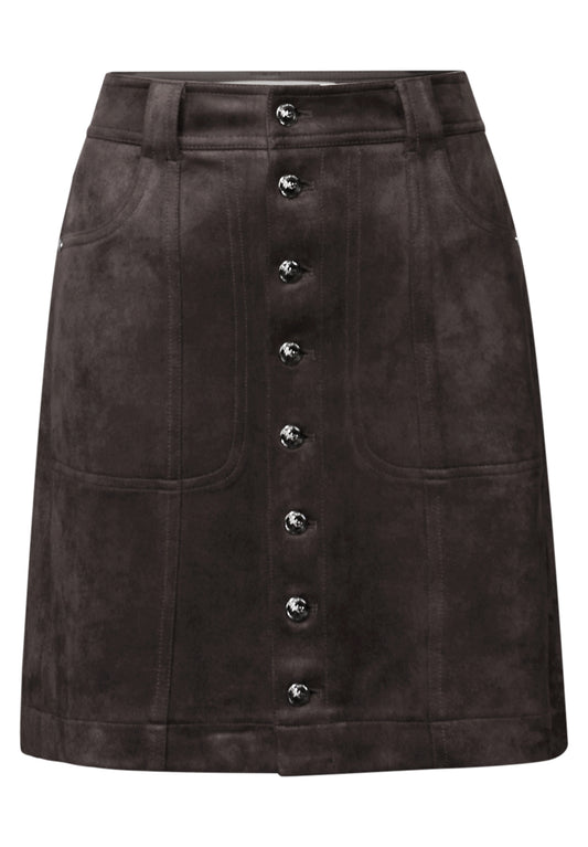 Veloursrock mit Knöpfen