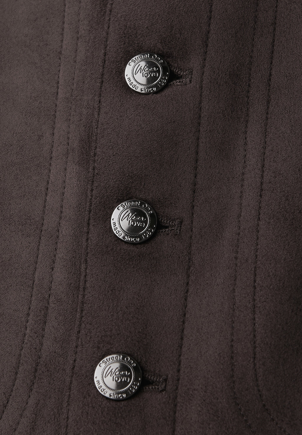 Veloursrock mit Knöpfen