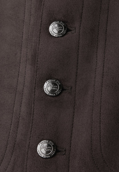 Veloursrock mit Knöpfen