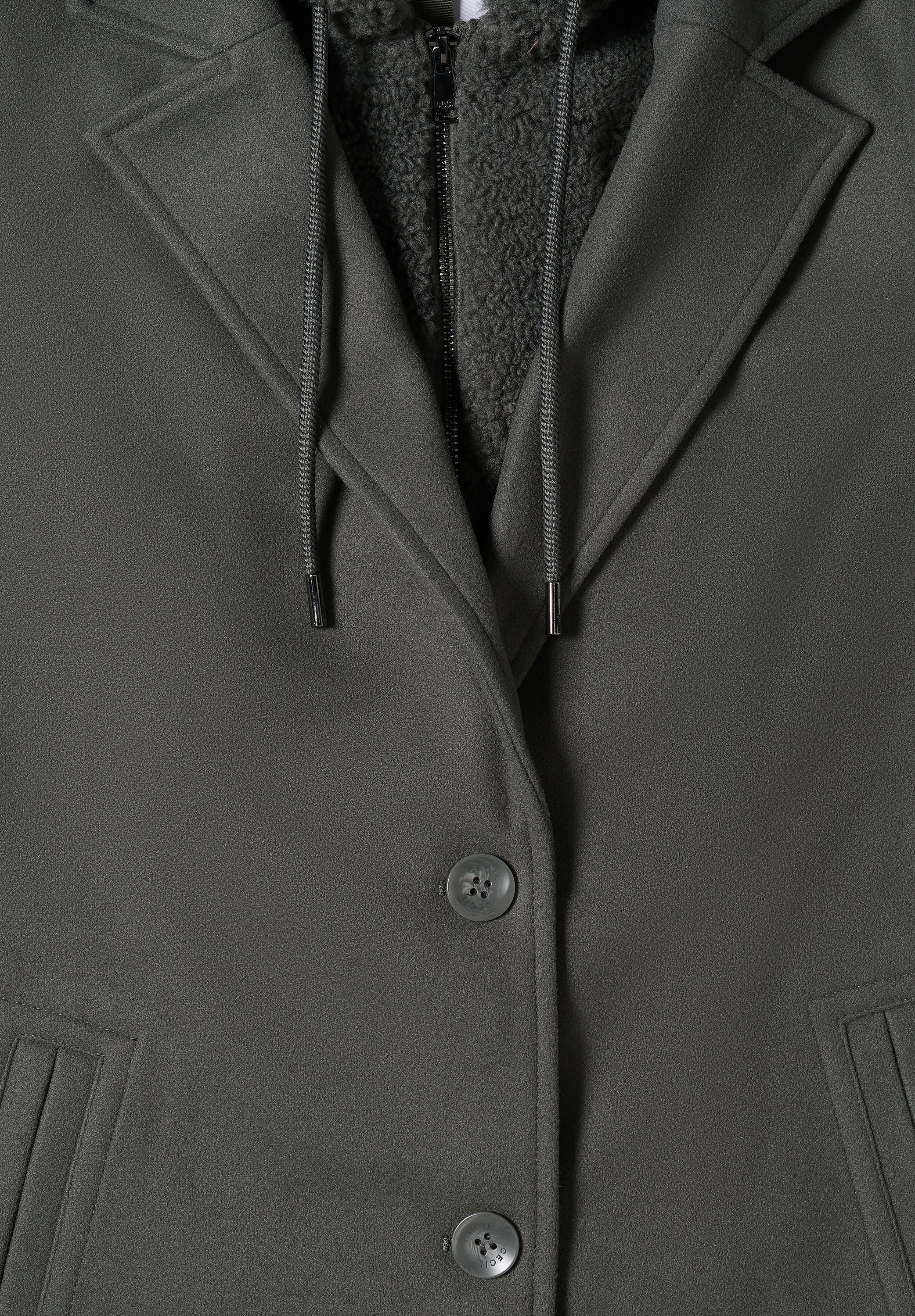 Mantel mit Teddy Inlay