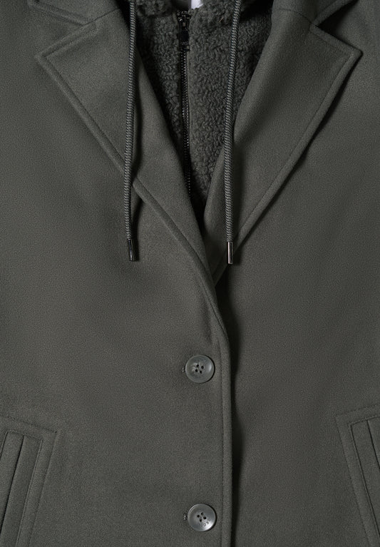 Mantel mit Teddy Inlay