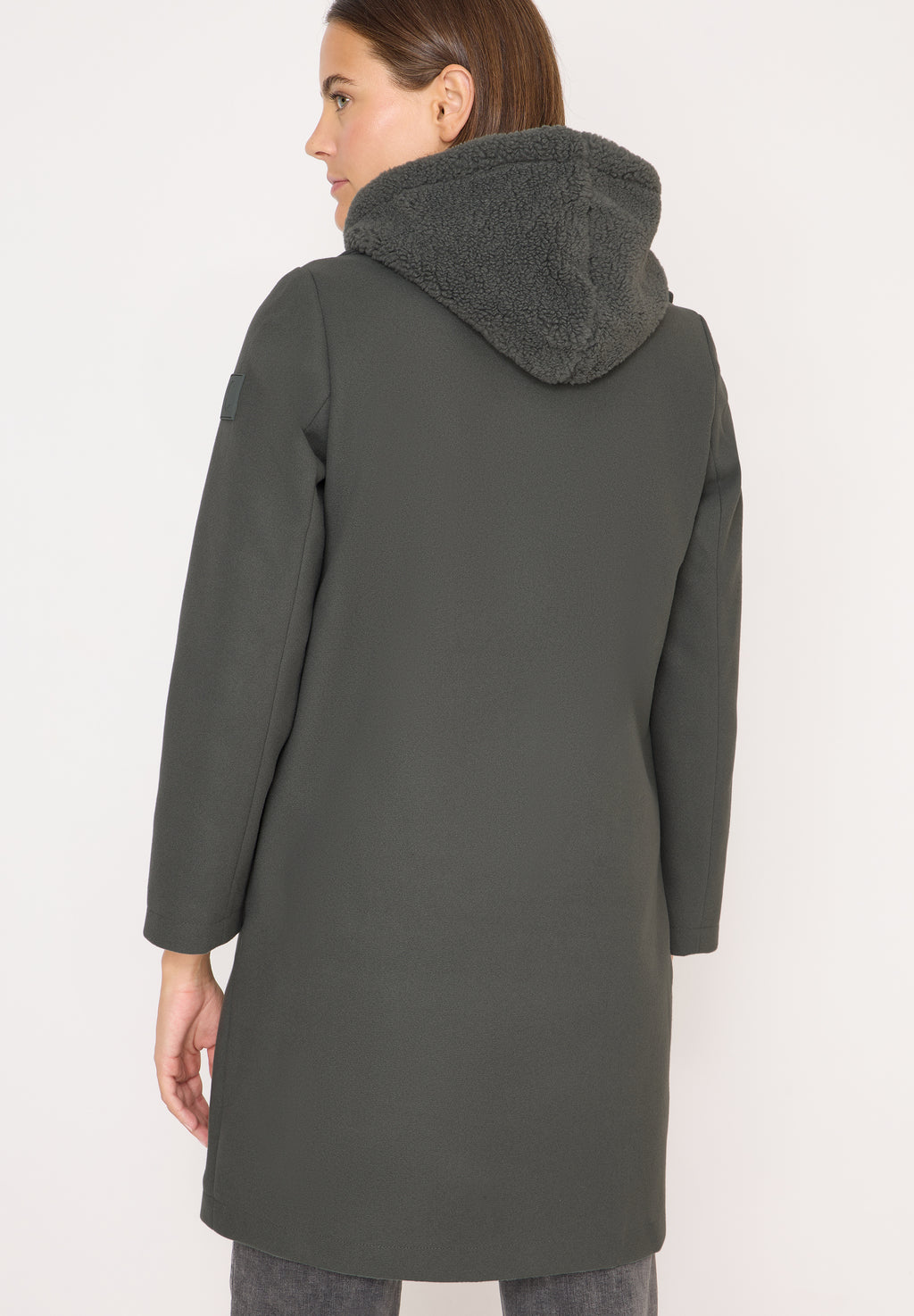 Mantel mit Teddy Inlay