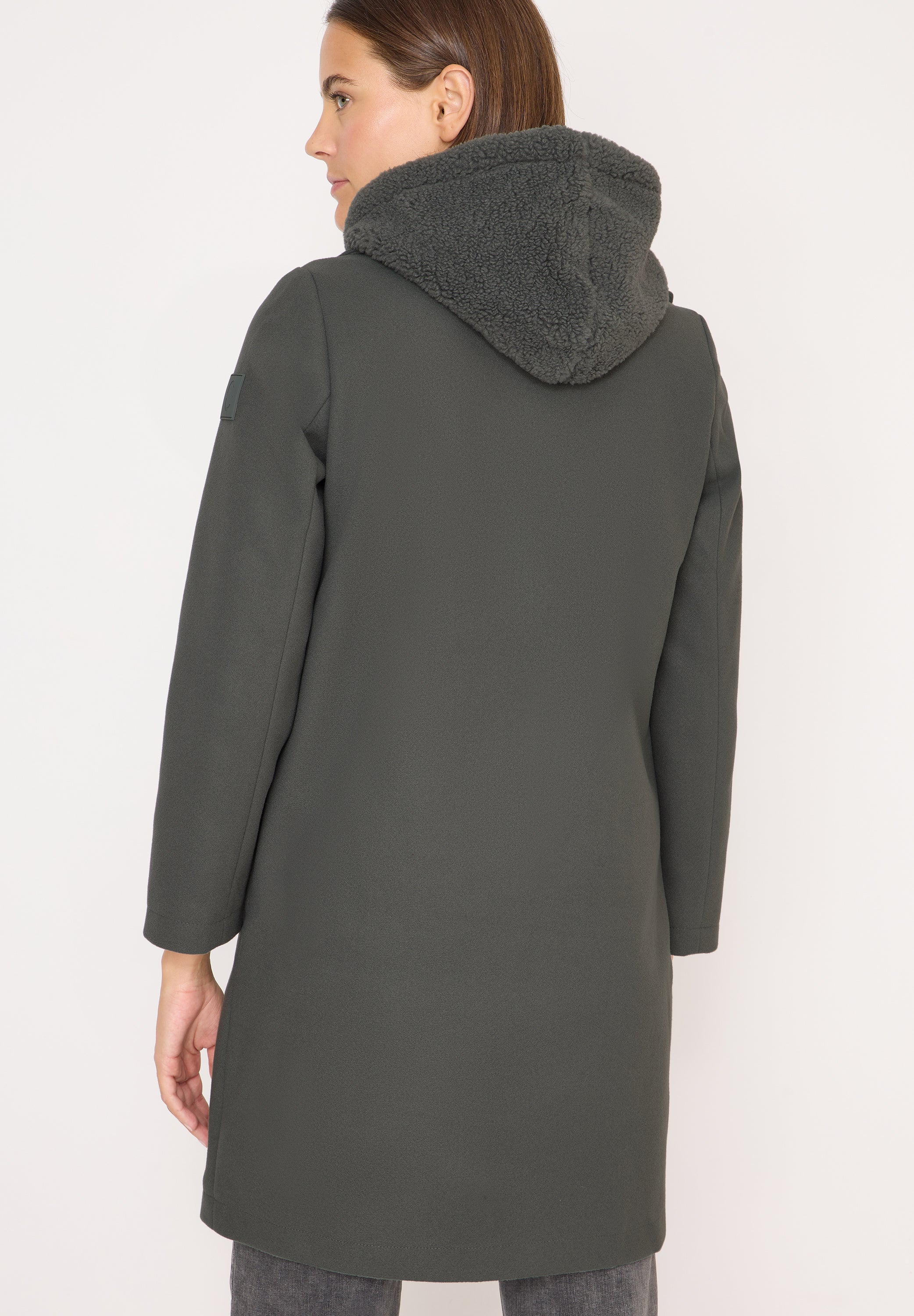 Mantel mit Teddy Inlay