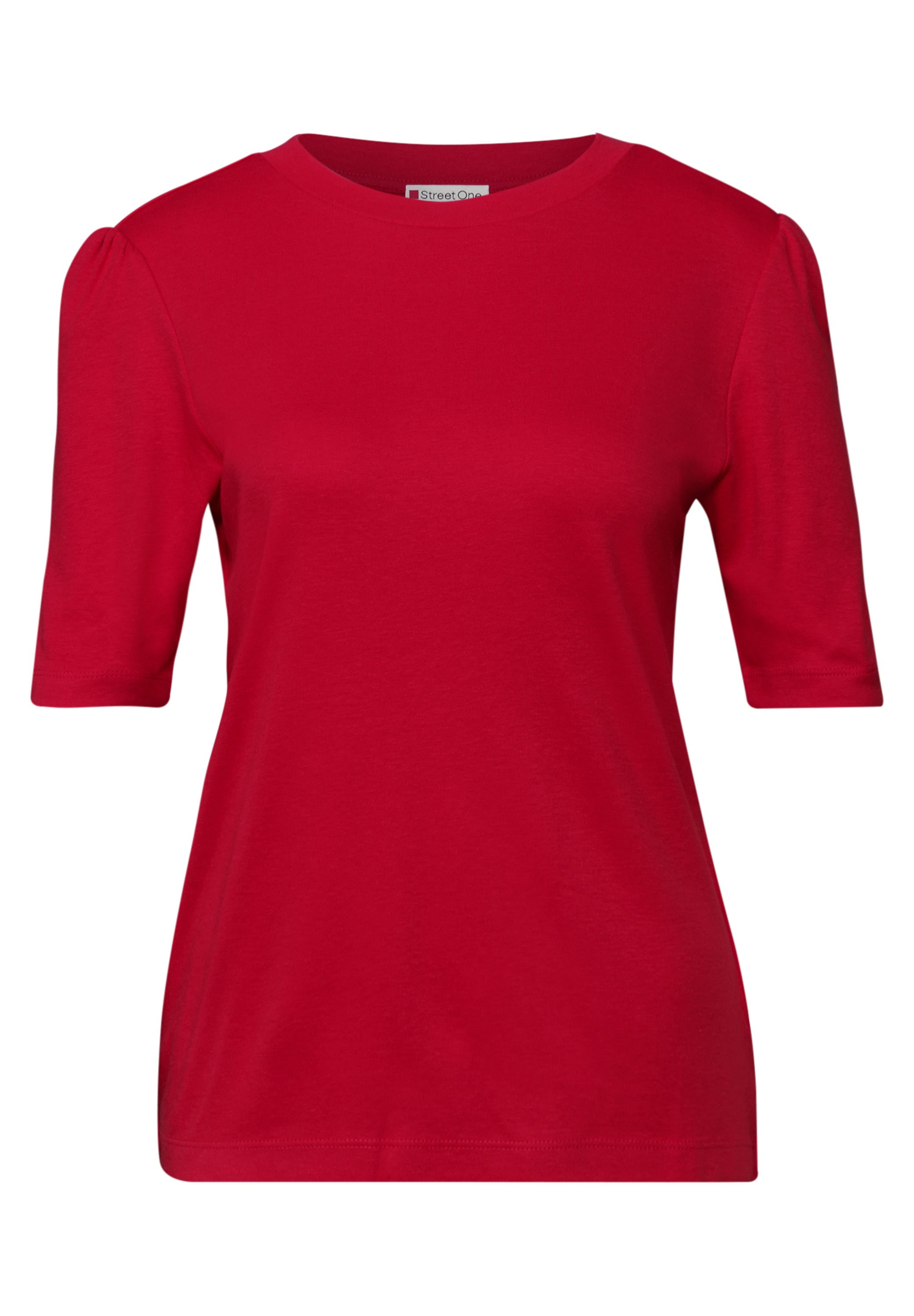 Basic T-Shirt mit Raffung