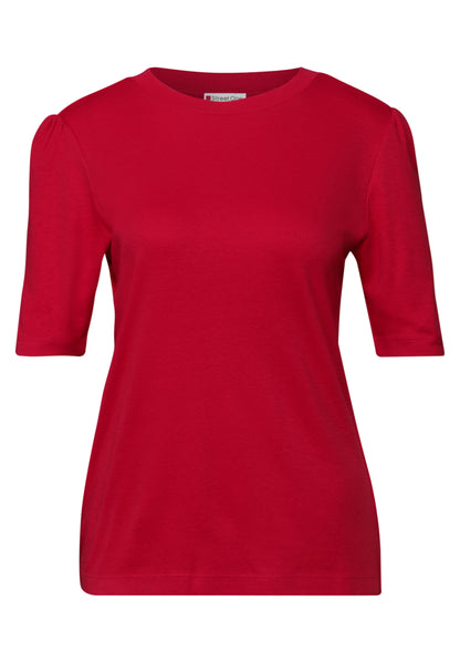 Basic T-Shirt mit Raffung