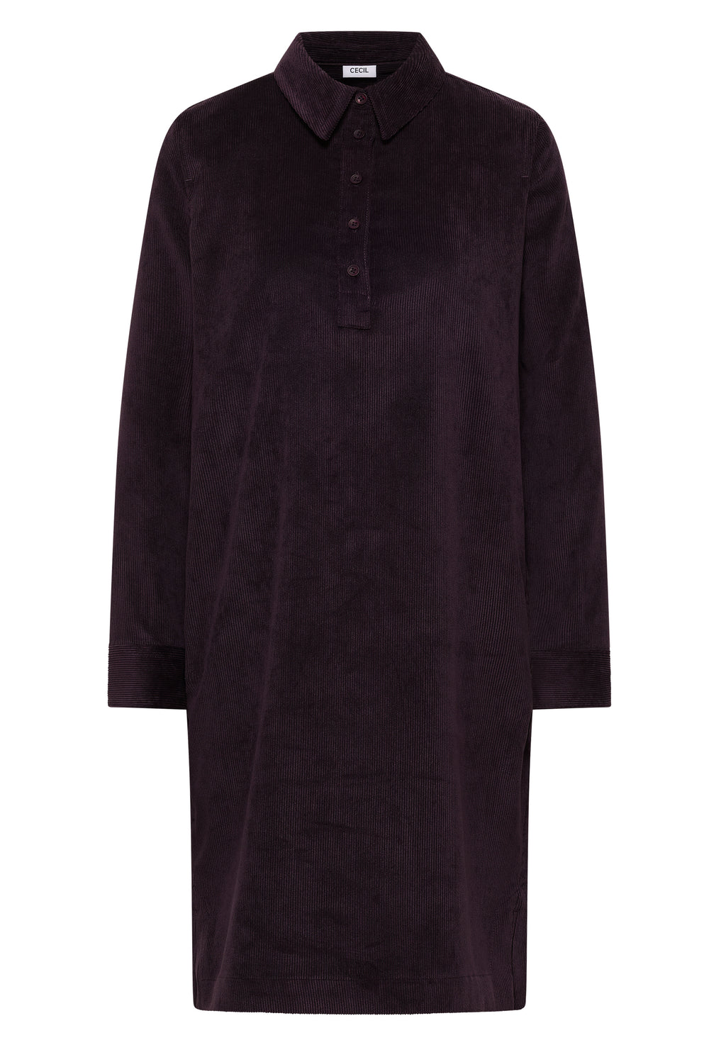 Cordkleid in Unifarbe