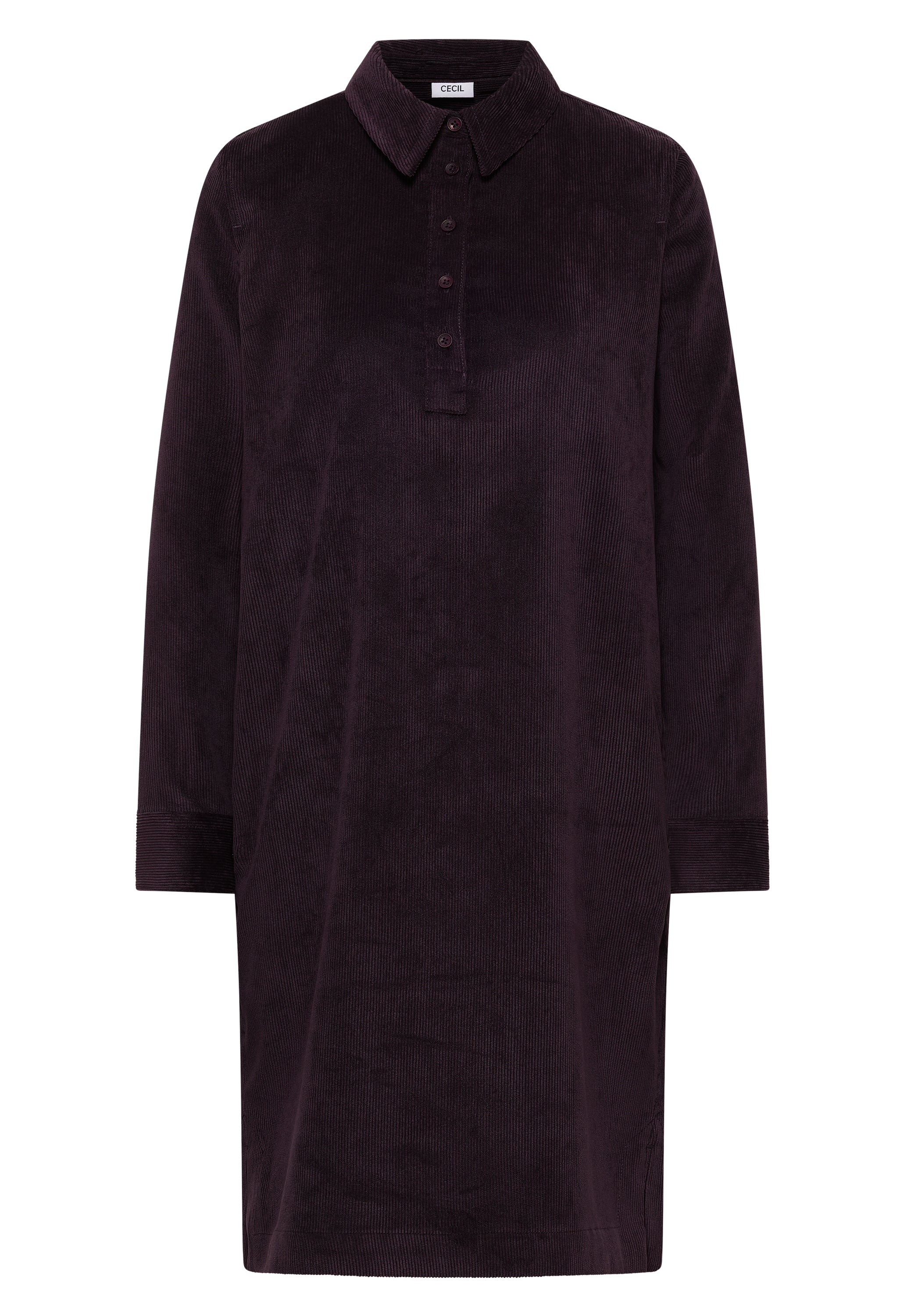 Cordkleid in Unifarbe