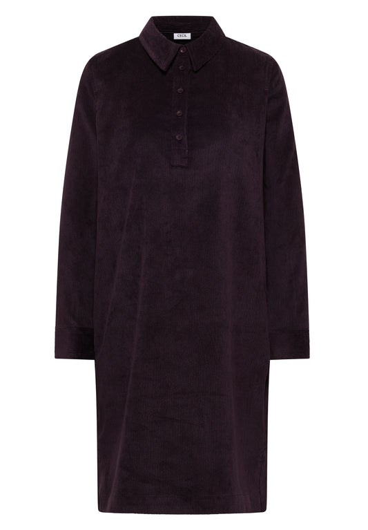Cordkleid in Unifarbe